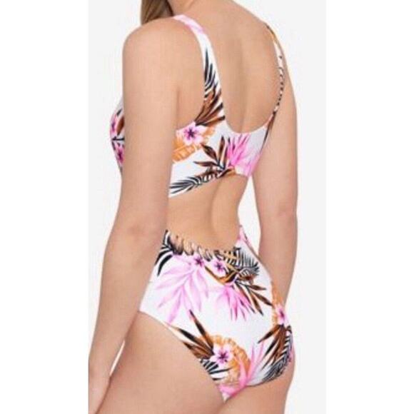 Salt + Cove Women's Tropic Time Knot-Front Front-Cutout Swimsuit, XtraSmall, $40 - Picture 2 of 6